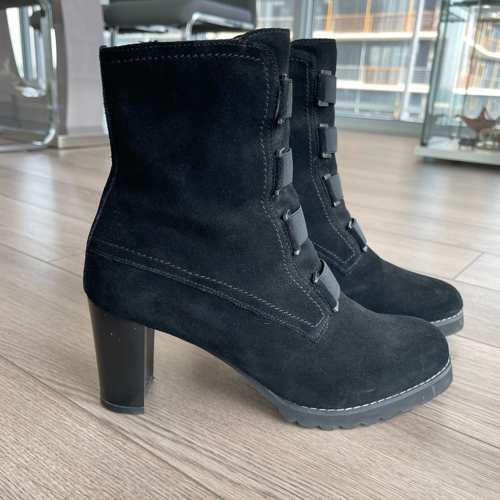 BLONDO - Reilly Waterproof Black Suede Boots - Picture 3 of 11